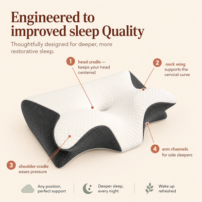 Dawnly Contour Neck Relief Pillow